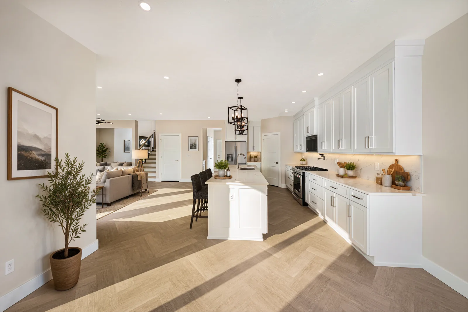 The Evergreen Residence — Kitchen with island