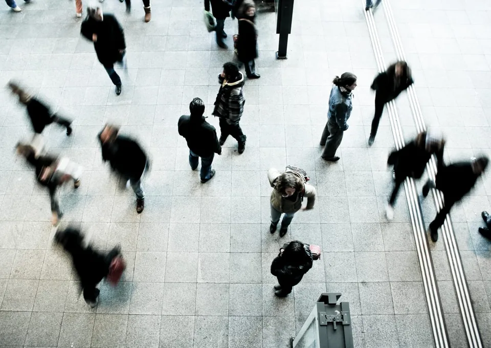 People walking in a city
